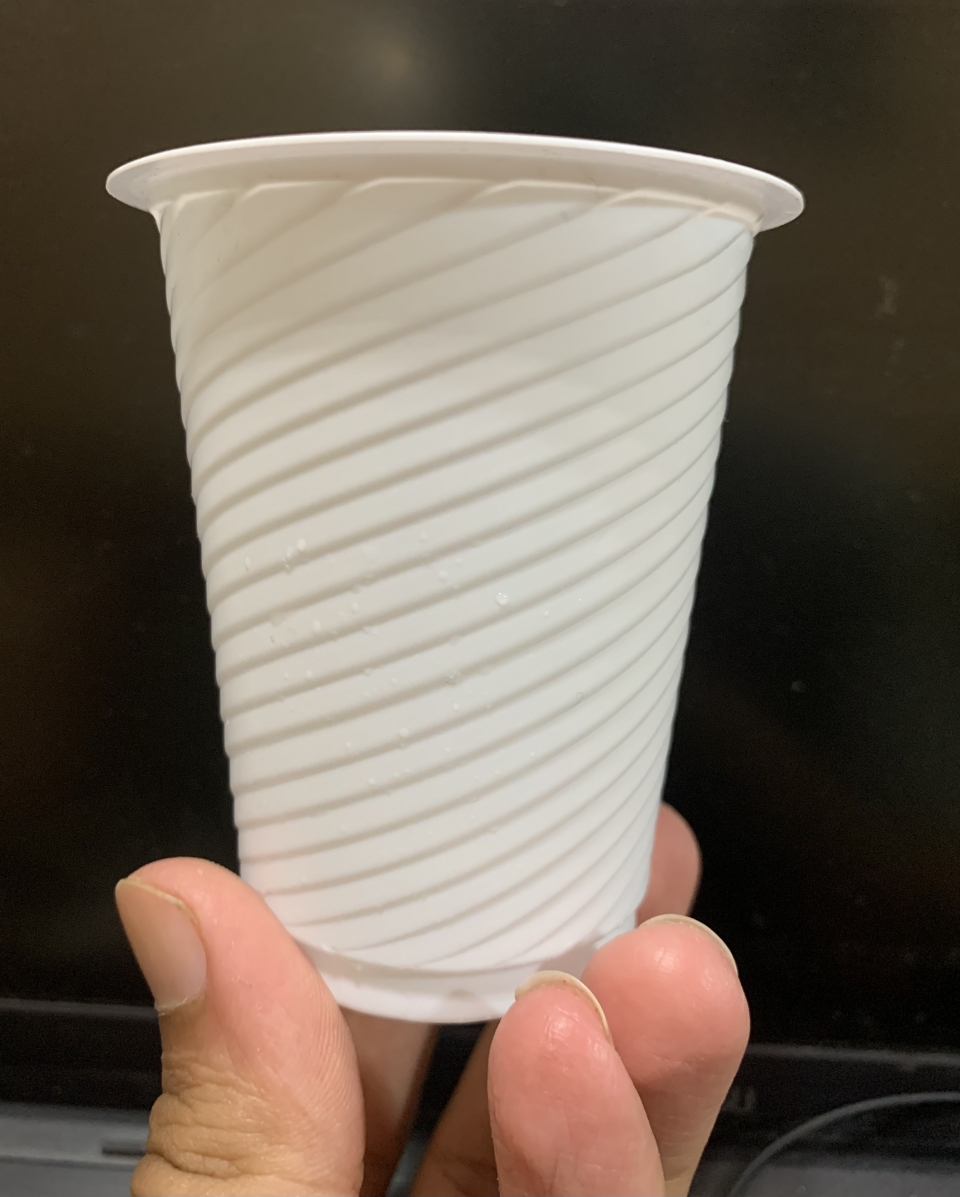 Turning used plastic cup into a Santa claus to be a play for the kids 