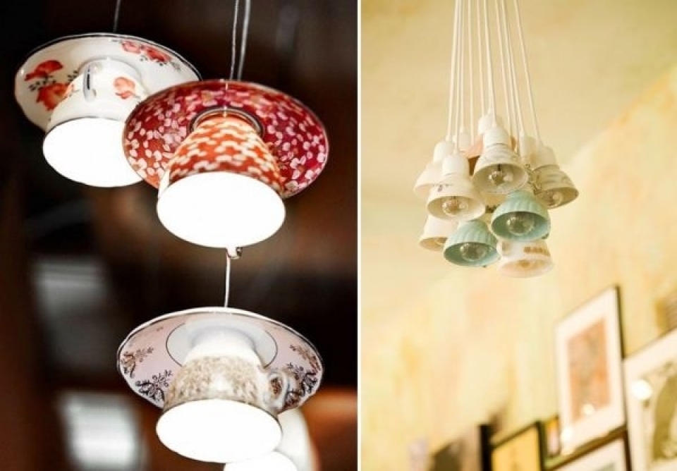 Lighting ideas using upcycled materials 