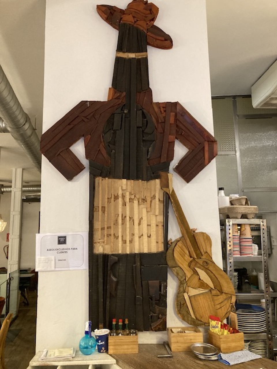 Art decoration in a cafe
