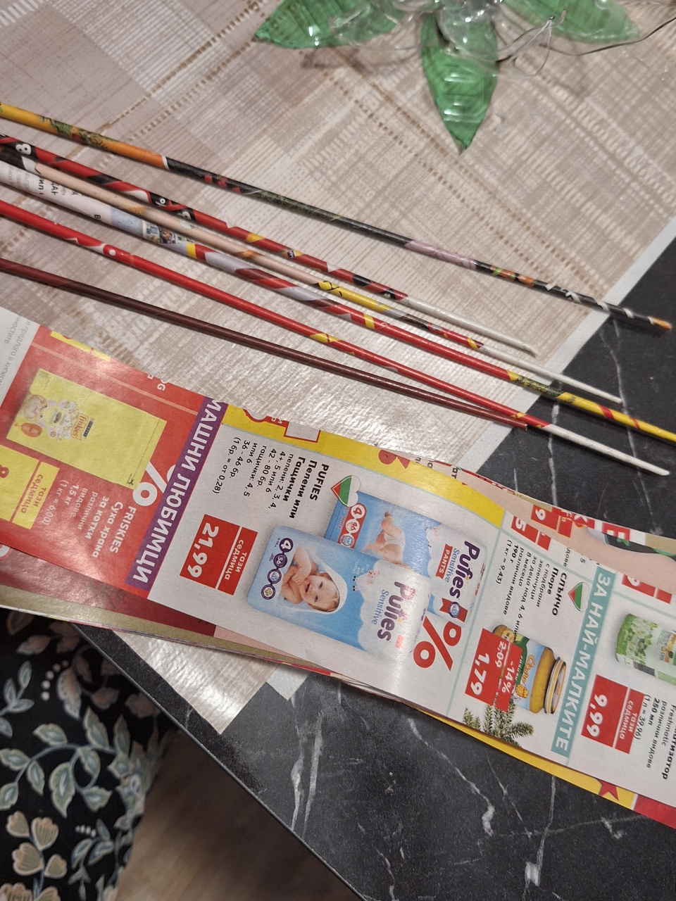 Basket from old brochures!